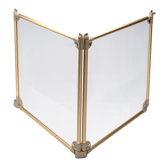 Front Row Foldable 2 Panel Dog Extension Playpen Pen, 30 in, Gold