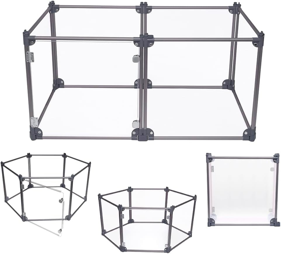 Front Row Foldable Dog Playpen Pen, Durable Portable Crate Kennel Safe