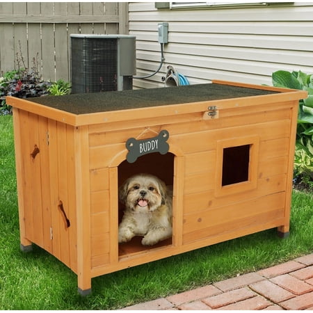 Front Row Foldable Wood Doghouse