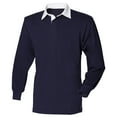 thumbnail image 1 of Front Row Kids Big Boys Long Sleeve Plain Rugby Sports Polo Shirt, 1 of 4