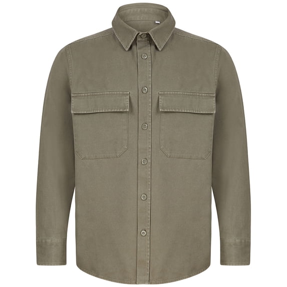 Front Row Mens Cotton Drill Overshirt