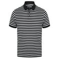 thumbnail image 1 of Front Row Mens Striped Jersey Polo Shirt, 1 of 4