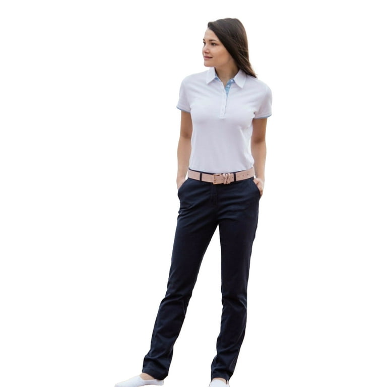 Women's Plain Front Stretch Chino Pants
