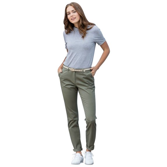 Front Row Womens Cotton Rich Stretch Chino Pants/Pants