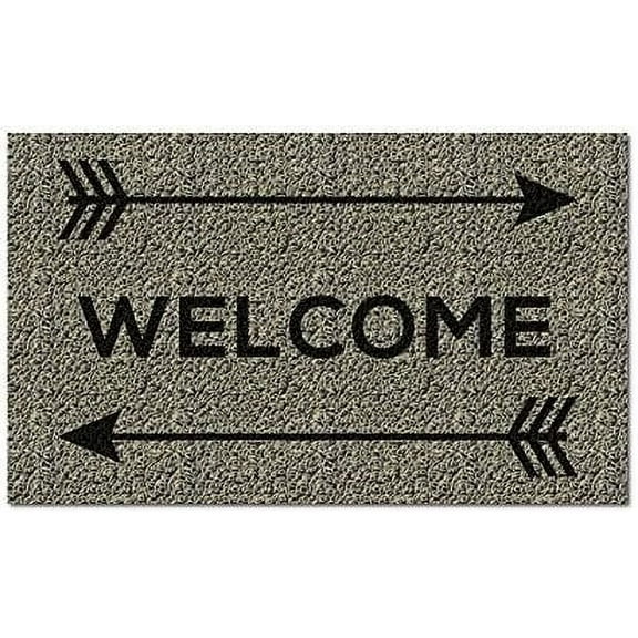 Americo Home Front Runner Printed Floor Mat 18 x 30 Welcome Arrows — Residential Use, Standard Application