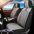 thumbnail image 1 of Front Seat Covers Fit for Dodge/Chevrolet Stratus 2000-2006, Premium Faux Leather Waterproof Breathable Anti‑Slip Seat Protectors, Black&Gray, 1 of 7