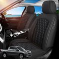 thumbnail image 1 of Front Seat Covers Fit for Honda Ridgeline 2005-2026, Premium Faux Leather Waterproof Breathable Anti‑Slip Seat Protectors, Black, 1 of 7