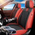 thumbnail image 1 of Front Seat Covers Fit for Lexus NX200t 2015-2017, Premium Faux Leather Waterproof Breathable Anti‑Slip Seat Protectors, Black&Red, 1 of 7