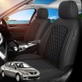 thumbnail image 1 of Front Seat Covers Fit for Nissan Versa 2006-2026, Premium Faux Leather Waterproof Breathable Anti‑Slip Seat Protectors, Black, 1 of 7