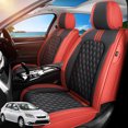 thumbnail image 1 of Front Seat Covers Fit for Toyota Matrix 2003-2014, Premium Faux Leather Waterproof Breathable Anti‑Slip Seat Protectors, Black&Red, 1 of 7