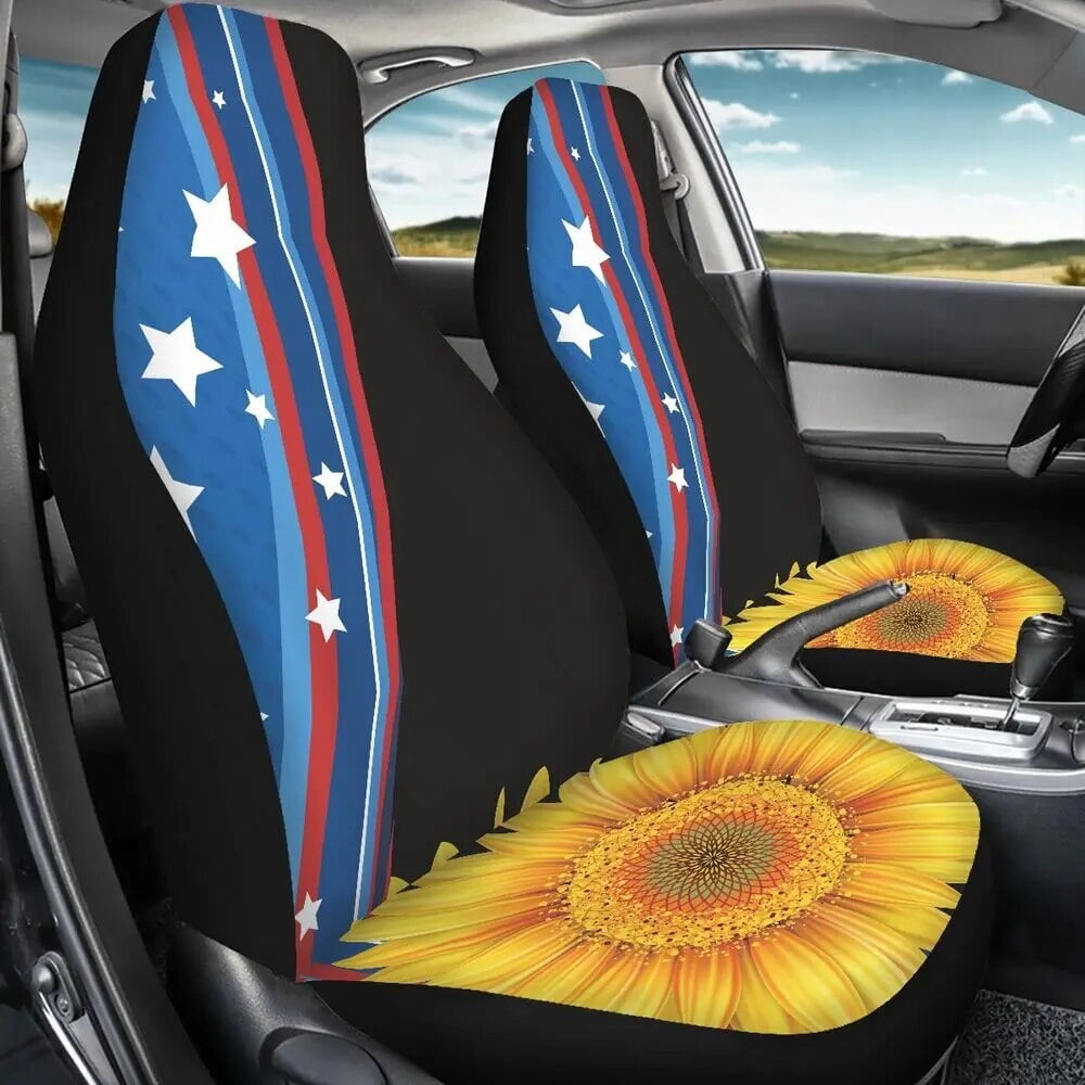 Sunflowers outlets Flowers Car Seat Covers Pair, 2 Front Seat Covers, Car Seat Protector, Car Accessory, Seat Cover For Car