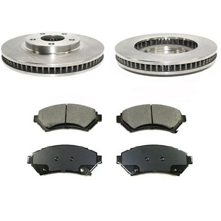 Front Semi-Metallic Brake Pad and Rotor Kit - Compatible with 2000 - 2005 Chevy Impala 2001 2002 2003 2004