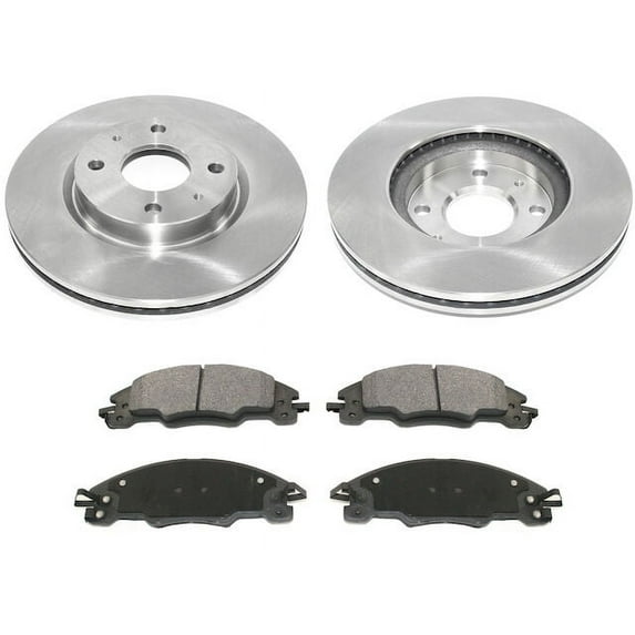 Front Semi-Metallic Brake Pad and Rotor Kit - Compatible with 2008 - 2011 Ford Focus 2009 2010