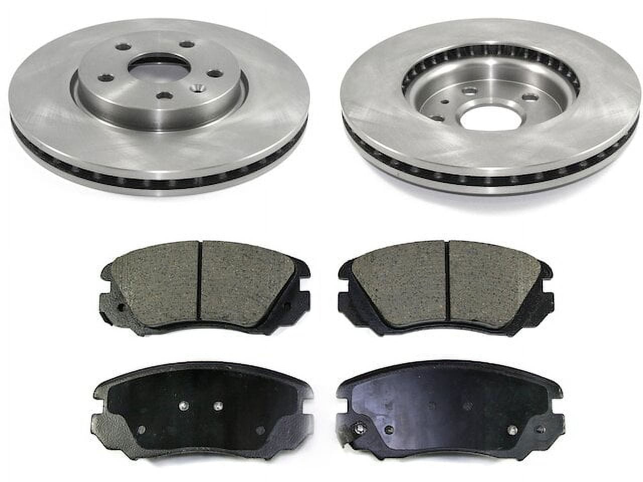 Front SemiMetallic Brake Pad and Rotor Kit Compatible with 2010