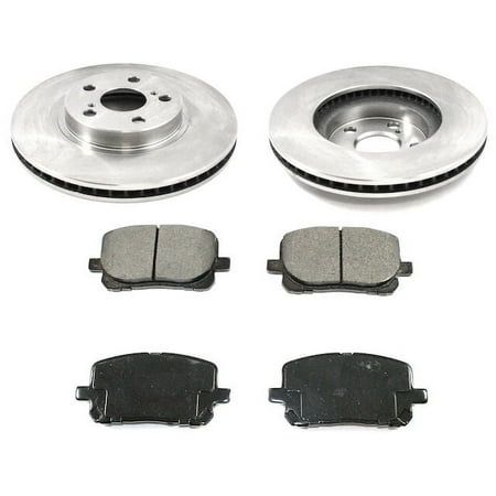 Front Semi Metallic Brake Pads and Rotor Kit - Compatible with 2003 - 2008 Toyota Matrix 2004 2005 2006 2007