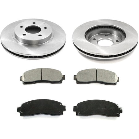 Front Semi Metallic Brake Pads and Rotor Kit - Compatible with 2005 - 2006 Chevy Equinox