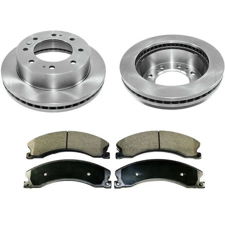 Front Semi Metallic Brake Pads and Rotor Kit - Compatible with 2011 - 2019 GMC Sierra 2500 HD 2012 2013 2014 2015 2016 2017 2018