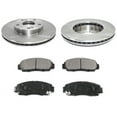 thumbnail image 1 of Front Semi Metallic Disc Brake Pads and Rotor Kit - Compatible with 2003 - 2007 Honda Accord 3.0L V6 2004 2005 2006, 1 of 2