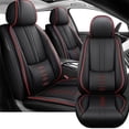 thumbnail image 1 of Front Set Car Seat Covers Fit for Toyota 98% Models,Faux Leather Seat Covers,Waterproof Car Seat Protectors,Full-Coverage Car Interior(Black+Red), 1 of 6