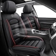 thumbnail image 1 of Front Set Seat Covers for Car Fit for 98% Jeep Models Waterproof Leather Car Seat Protectors (Black+Red,Standard)Car Seat Cushions with Airbag Easy to Clean and Install, 1 of 6