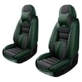 thumbnail image 1 of Front Set Seat Covers for Jeep 98% Car Models Waterproof Faux Leather Car Seat Protectors Comfortable and Breathable Car Interior Seat Cushions（Luxury,Black+Green）, 1 of 6