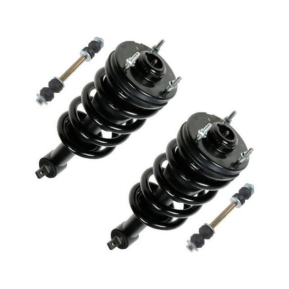 Front Shock Coil Spring Sway Bar Link Kit 4 Piece - Compatible with 2007 - 2013 Chevy Silverado 1500 2008 2009 2010 2011 2012