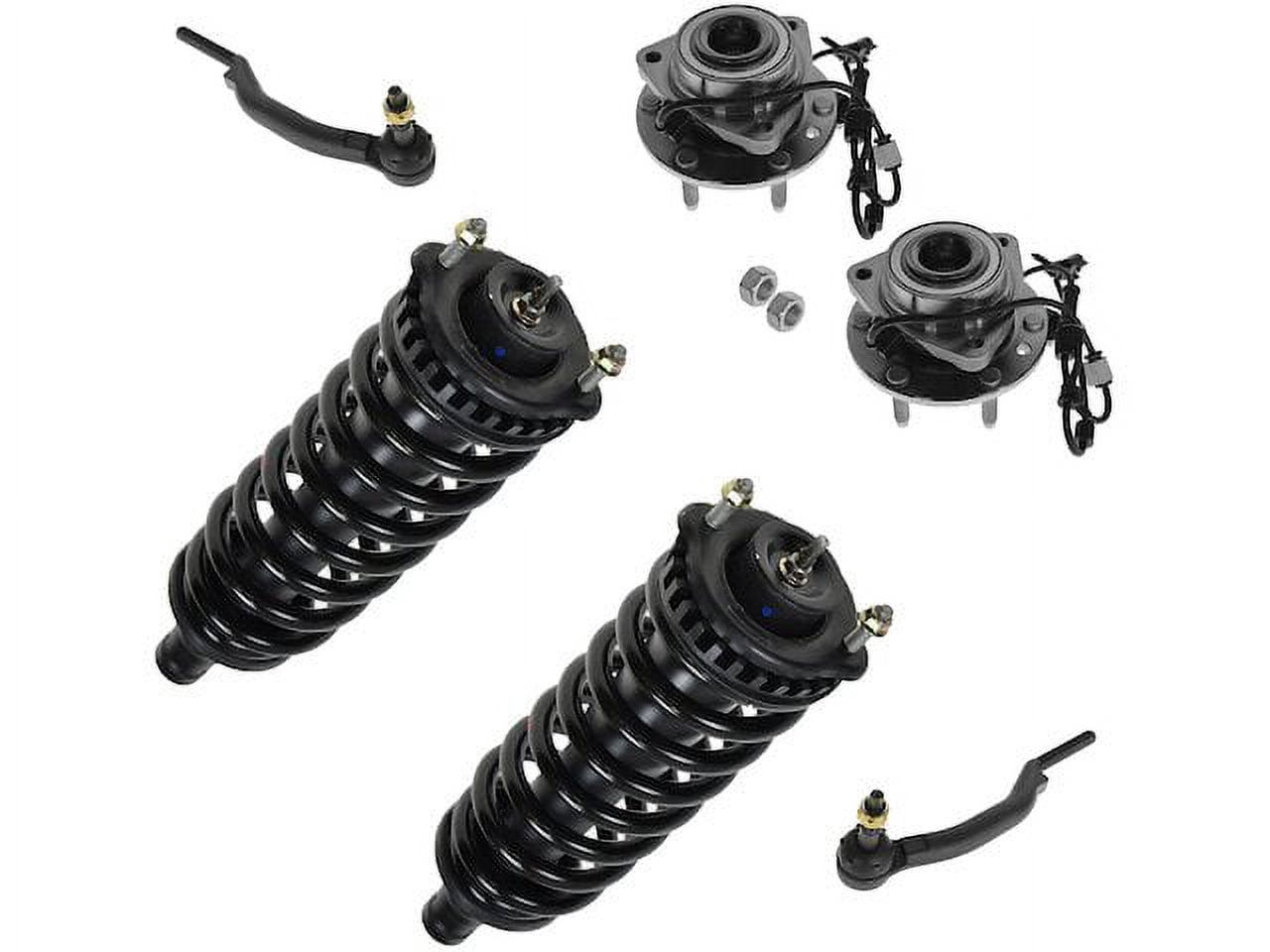 Front Shock Coil Spring Wheel Hub Tie Rod Kit 6 Piece - Compatible with ...