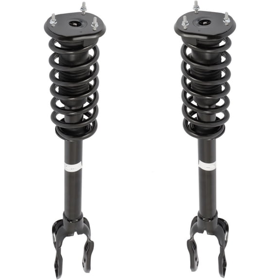 Front Side Struts and Springs Shocks Assembly Kit with Shock Absorber, Boot, Bumper, Spring Seat, Coil Spring, and Isolator - 2 Pieces