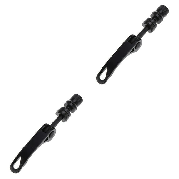 YUNLIGHTS Front and Rear Quick Release Skewers Set, Heavy Duty Black, Wear-Resistant Wheel Axle 2 Pieces