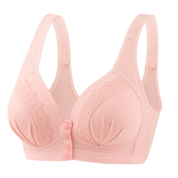 Front Snap Everyday Bras for Women 2025, Wirefree Push Up Bras, Plus Size Bralettes for Senior, Ultra Soft Cup T-Shirt Bra