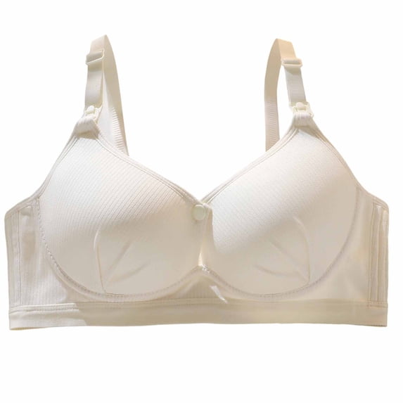 Front‑Snap Wireless Bras for Women, Breathable Soft Push Up Bra Adjustable Straps Everyday Ladies Underwear