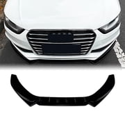 Front Spoiler Lip Splitter Fit For Audi A4 S4 B8.5 Sline 2013-2016 Gloss Black