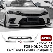 Front Spoiler Lip Splitter Kit For Honda Civic 2022-2024 Black White YOFER