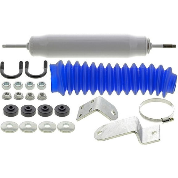 Front Steering Damper Kit - Compatible with 1994 - 2001 Dodge Ram 3500 RWD 1995 1996 1997 1998 1999 2000