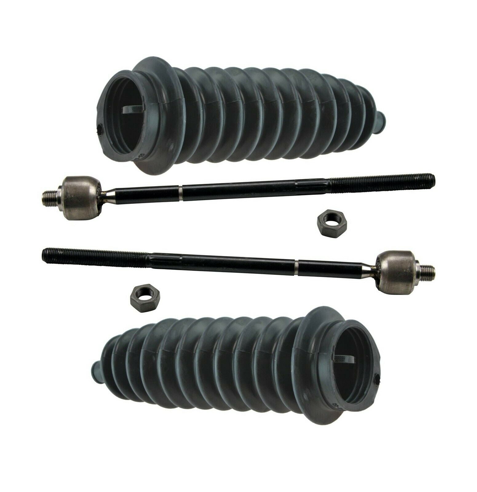 Front Steering Kit 2 Inner Tie Rod Ends 2 Rack and Pinion Bellow Boots Fits select: 1996-2000 DODGE GRAND CARAVAN, 1996-2000 CHRYSLER TOWN & COUNTRY