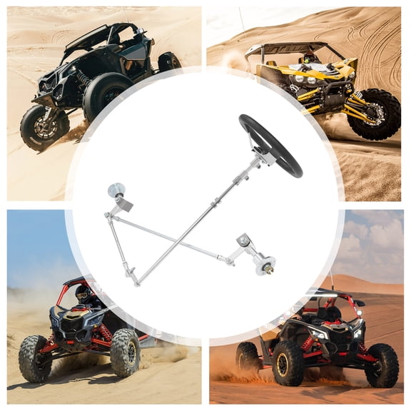 Front Steering Modification Kit, Steering Wheel Front Drive Assembly, Front Steering Modification Kit for 168cc GO KART UTV ATV