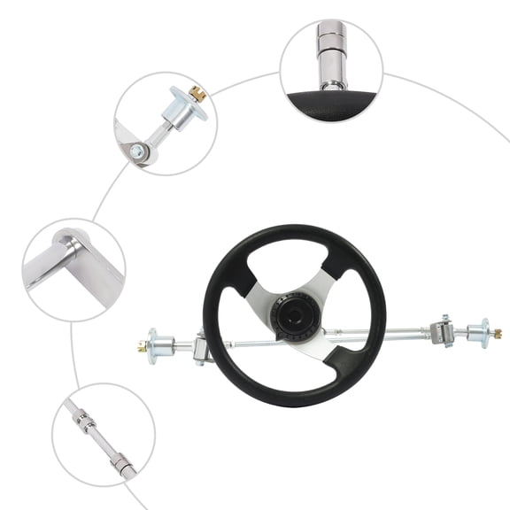 Front Steering Modification Kit, Steering Wheel Front Drive Assembly, Front Steering Modification Kit for 168cc GO KART UTV ATV