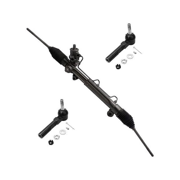 Front Steering Rack and Tie Rod End Kit - Compatible with 1998 - 2003 Chevy Malibu 1999 2000 2001 2002