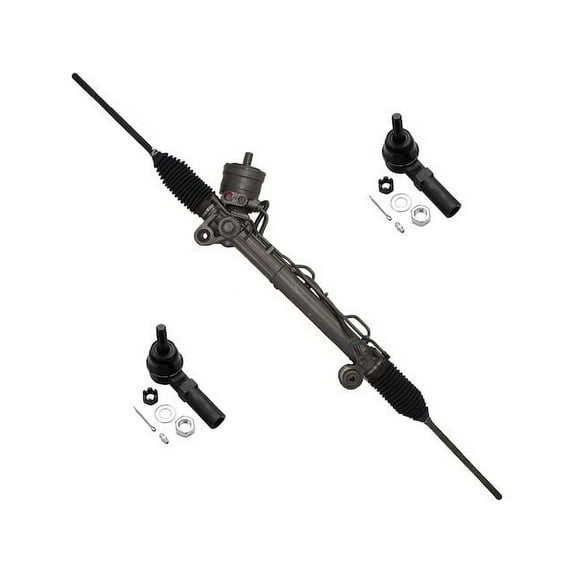 Front Steering Rack and Tie Rod End Kit - Compatible with 1999 Buick Riviera Base