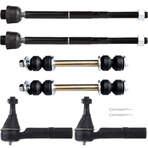 Front Steering Sway Bar Inner Outer Tie Rod End Suspension For 07-13 GMC Sierra Fits select: 2011 ,2013 CHEVROLET SILVERADO K1500 LT