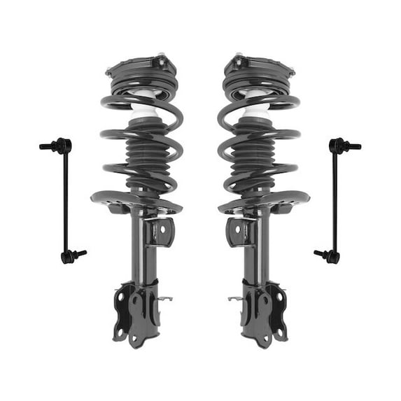 Front Strut Assembly and Sway Bar Link Kit - Compatible with 2015 - 2018 Chevy City Express 2016 2017