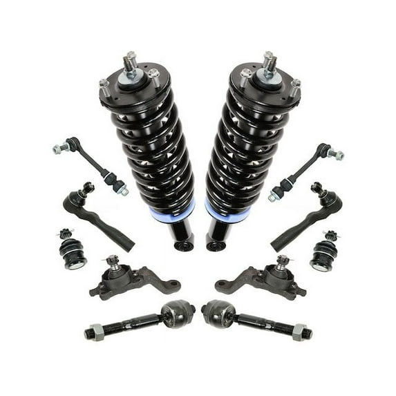 Front Strut Coil Spring Ball Joint Tie Rod Kit 12 Piece - Compatible with 2004 - 2007 Toyota Sequoia 2005 2006