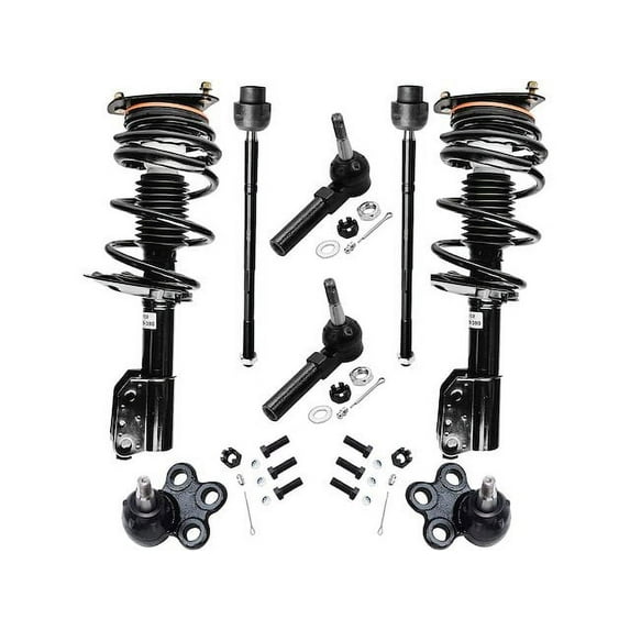 Front Strut Coil Spring Ball Joint Tie Rod Kit - Compatible with 1997 - 2005 Buick Century 1998 1999 2000 2001 2002 2003 2004