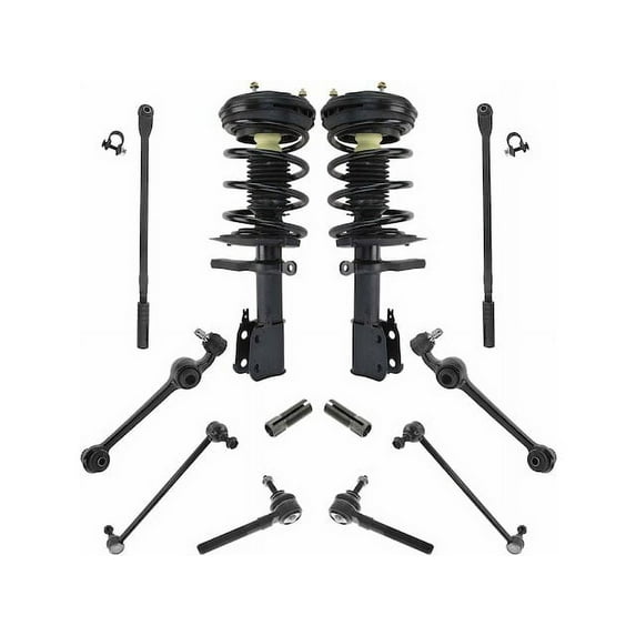 Front Strut Coil Spring Control Arm Kit 12 Piece - Compatible with 1999 - 2004 Chrysler 300M 2000 2001 2002 2003