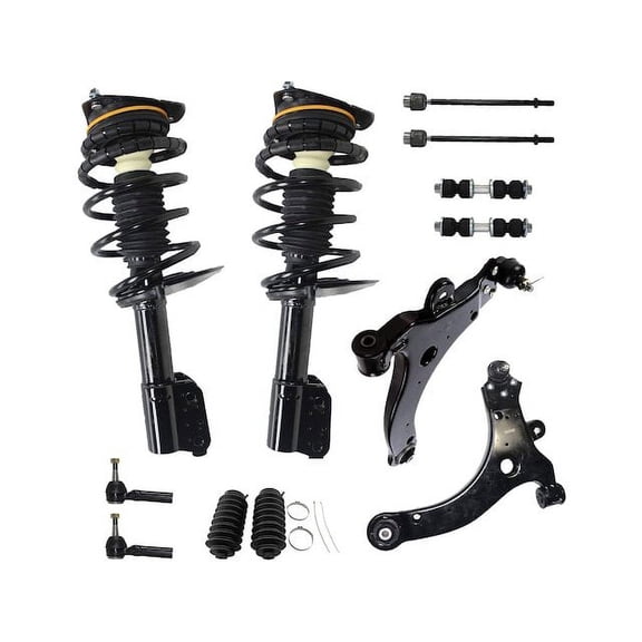 Front Strut Coil Spring Control Arm Tie Rod Kit - Compatible with 1997 - 2005 Buick Century 1998 1999 2000 2001 2002 2003 2004