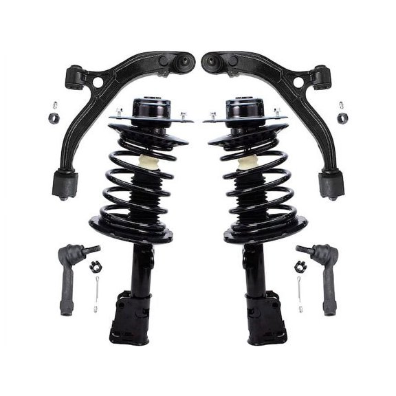 Front Strut Coil Spring Control Arm Tie Rod Kit - Compatible with 2001 - 2007 Dodge Caravan 2002 2003 2004 2005 2006