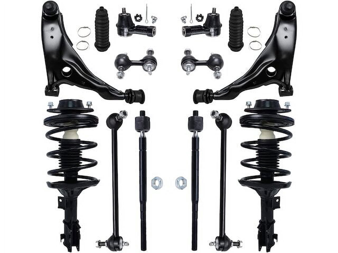 Front Strut Coil Spring Control Arm Tie Rod Kit - Compatible with 2001 ...