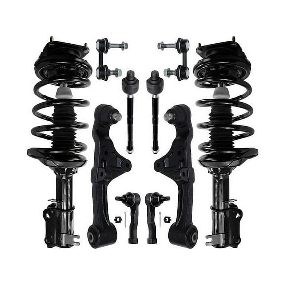 Front Strut Coil Spring Control Arm Tie Rod Kit - Compatible with 2002 - 2005 Kia Sedona 2003 2004