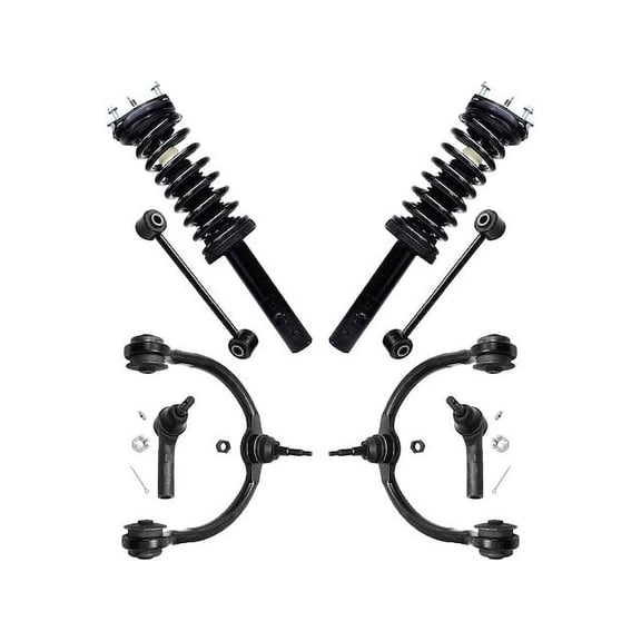 Front Strut Coil Spring Control Arm Tie Rod Kit - Compatible with 2005 - 2010 Jeep Grand Cherokee 2006 2007 2008 2009