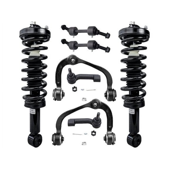 Front Strut Coil Spring Control Arm Tie Rod Kit - Compatible with 2009 - 2013 Ford F-150 2010 2011 2012
